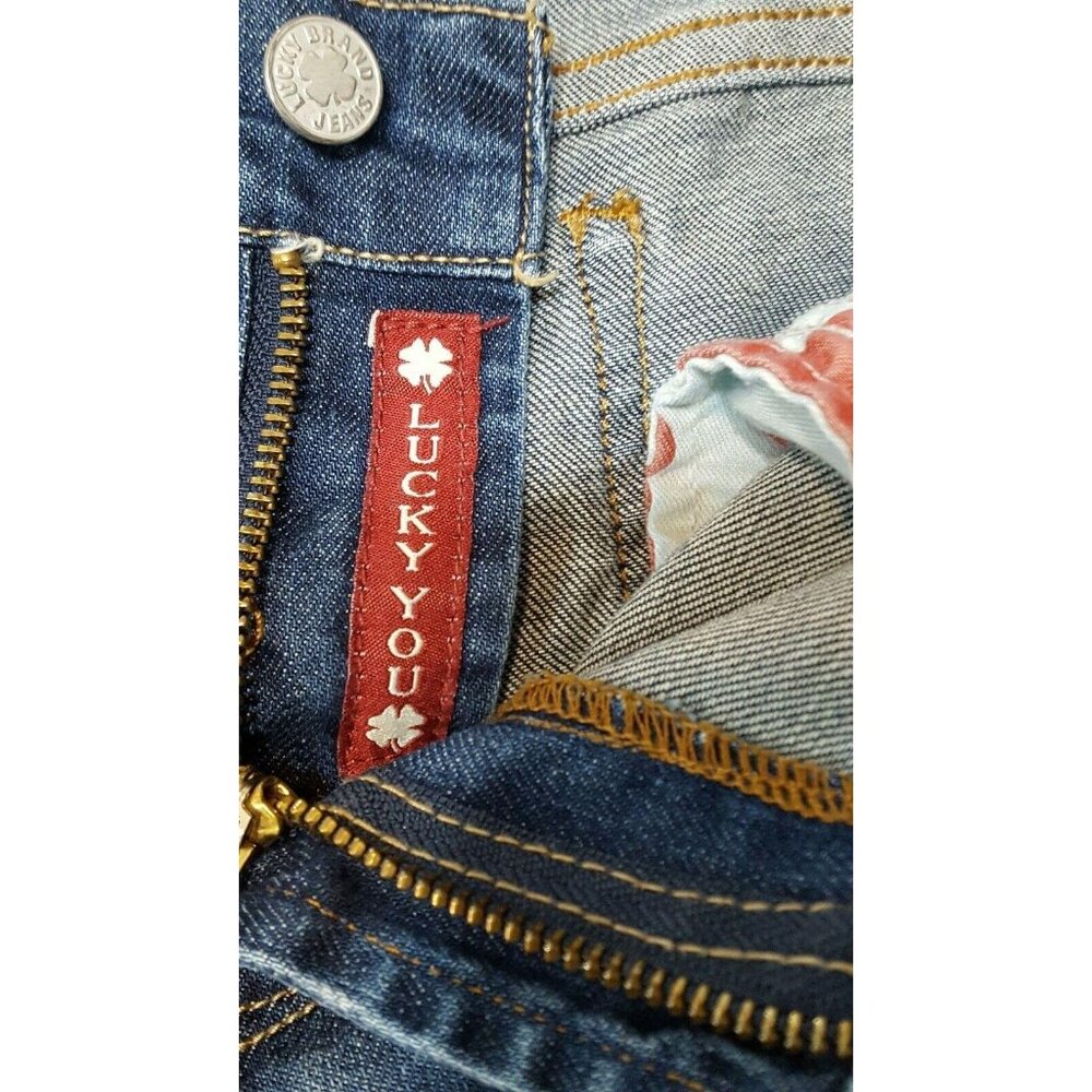 LUCKY‎ BRAND  Womens Jeans Size 8 Sweet N Low Blue Denim Distressed 32/33